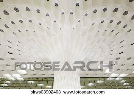 Stock Image - "New terminal building at the International Airport, Mumbai, Maharashtra, India, Asia". Fotosearch