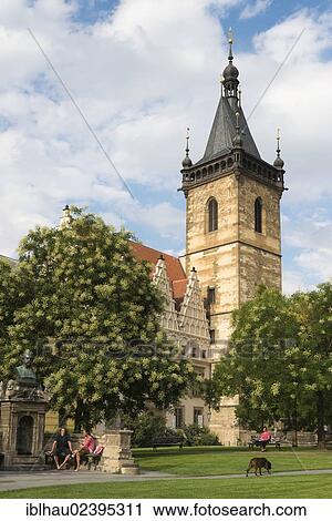 Stock Image - "New Town Hall, Prague, Czech Republic, Europe". Fotosearch