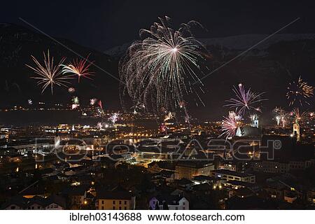 "New Year fireworks 2013 above the town of Schwaz, Schwaz, Tyrol, Austria, Europe" View Large Photo Image Stock Photo - "New Year fireworks 2013 above the town of Schwaz, Schwaz, Tyrol, Austria, Europe". Fotosearch