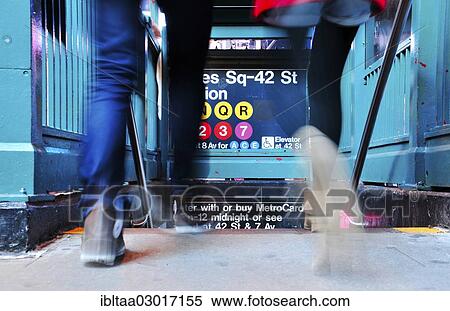 "New York City subway entry, 42nd Street, Times Square, Manhattan, New York City, New York, United States, North America" View Large Photo Image Stock Photography - "New York City subway entry, 42nd Street, Times Square, Manhattan, New York City, New York, United States, North America". Fotosearch