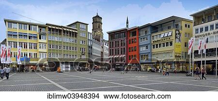 "Newly designed market square with the Collegiate Church, Stuttgart, Baden-Wurttemberg, Germany, Europe" View Large Photo Image Picture - "Newly designed market square with the Collegiate Church, Stuttgart, Baden-Wurttemberg, Germany, Europe". Fotosearch