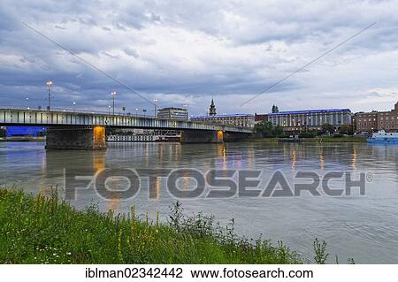 "Nibelungenbruecke bridge across the Danube river, Linz, Upper Austria, Austria, Europe" View Large Photo Image Stock Image - "Nibelungenbruecke bridge across the Danube river, Linz, Upper Austria, Austria, Europe". Fotosearch