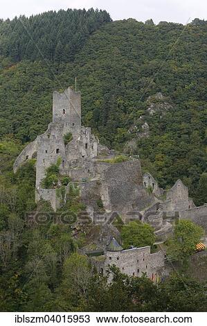 "Niederburg castle, medieval Manderscheider Burgen castles, Volcanic Eifel, Rhineland-Palatinate, Germany, Europe" View Large Photo Image Stock Image - "Niederburg castle, medieval Manderscheider Burgen castles, Volcanic Eifel, Rhineland-Palatinate, Germany, Europe". Fotosearch