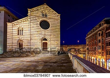 "Night Scene, church of Santo Stefano, Piazza de Santo Stefanom, Genoa, Liguria, Italy, Europe" View Large Photo Image Stock Photo - "Night Scene, church of Santo Stefano, Piazza de Santo Stefanom, Genoa, Liguria, Italy, Europe". Fotosearch