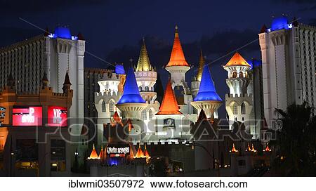 "Night scene, luxury hotel and casino, The Excalibur, Las Vegas, Nevada, United States, North America" View Large Photo Image Stock Image - "Night scene, luxury hotel and casino, The Excalibur, Las Vegas, Nevada, United States, North America". Fotosearch