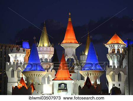 "Night scene, luxury hotel and casino, The Excalibur, Las Vegas, Nevada, United States, North America" View Large Photo Image Stock Image - "Night scene, luxury hotel and casino, The Excalibur, Las Vegas, Nevada, United States, North America". Fotosearch
