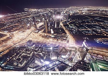 "Night scene, overlooking Dubai, Dubai, Emirate of Dubai, United Arab Emirates, Asia" View Large Photo Image Stock Photo - "Night scene, overlooking Dubai, Dubai, Emirate of Dubai, United Arab Emirates, Asia". Fotosearch