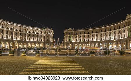 "Night scene, Piazza della Repubblica, 1898, Gaetano Koch, Castro Pretorio, Rome, Lazio, Italy, Europe" View Large Photo Image Stock Image - "Night scene, Piazza della Repubblica, 1898, Gaetano Koch, Castro Pretorio, Rome, Lazio, Italy, Europe". Fotosearch