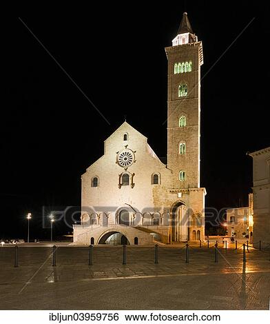 "Night scene, Romanesque Cathedral of Trani, 11th century, Bari, Apulia province, Italy, Europe" View Large Photo Image Stock Photograph - "Night scene, Romanesque Cathedral of Trani, 11th century, Bari, Apulia province, Italy, Europe". Fotosearch