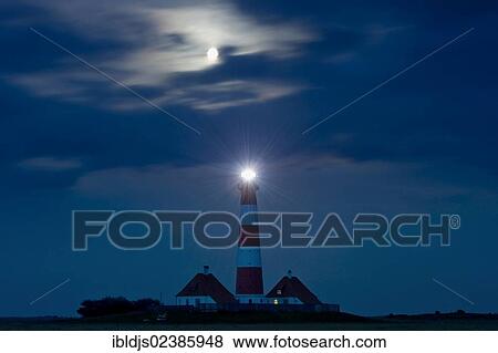 "Night scene, Westerheversand Lighthouse, Westerhever, Eiderstedt, North Frisia, Schleswig-Holstein, Germany, Europe" View Large Photo Image Stock Photo - "Night scene, Westerheversand Lighthouse, Westerhever, Eiderstedt, North Frisia, Schleswig-Holstein, Germany, Europe". Fotosearch
