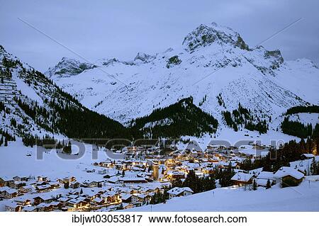 "Night shot of the municipality of Lech am Arlberg, Lech am Arlberg, Vorarlberg, Austria, Europe" View Large Photo Image Stock Photo - "Night shot of the municipality of Lech am Arlberg, Lech am Arlberg, Vorarlberg, Austria, Europe". Fotosearch