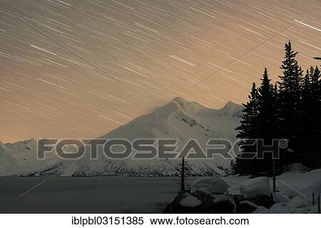 "Nightscape of Harriman Fjord, long exposure, Serpentine Cove, Harriman Fjord, Prince William Sound, Anchorage, Alaska, United States, North America" View Large Photo Image Stock Photography - "Nightscape of Harriman Fjord, long exposure, Serpentine Cove, Harriman Fjord, Prince William Sound, Anchorage, Alaska, United States, North America". Fotosearch