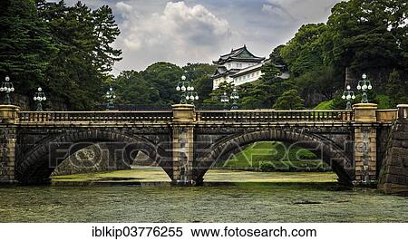"Nijubashi Bridge, Tokyo Imperial Palace at the back, Tokyo, Japan, Asia" View Large Photo Image Stock Photography - "Nijubashi Bridge, Tokyo Imperial Palace at the back, Tokyo, Japan, Asia". Fotosearch