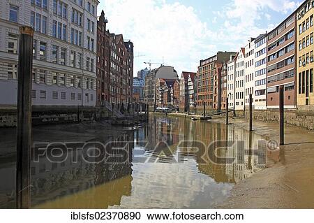 "Nikolaifleet canal at low water, the City of Hamburg, Germany, Europe" View Large Photo Image Stock Image - "Nikolaifleet canal at low water, the City of Hamburg, Germany, Europe". Fotosearch