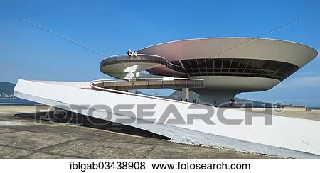 Stock Photo - "Niteroi Contemporary Art Museum, Niteroi, Rio de Janeiro State, Brazil, South America". Fotosearch