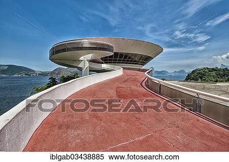 Stock Photography - "Niteroi Contemporary Art Museum, Niteroi, Rio de Janeiro State, Brazil, South America". Fotosearch