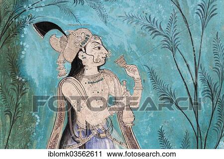 "Nobleman, wall painting or fresco painted with natural colours from the Bundikalam school of painting, Chitrashala or Pavilion of the Paintings, Taragarh Fort, Bundi, Rajasthan, India, Asia" View Large Photo Image Stock Image - "Nobleman, wall painting or fresco painted with natural colours from the Bundikalam school of painting, Chitrashala or Pavilion of the Paintings, Taragarh Fort, Bundi, Rajasthan, India, Asia". Fotosearch