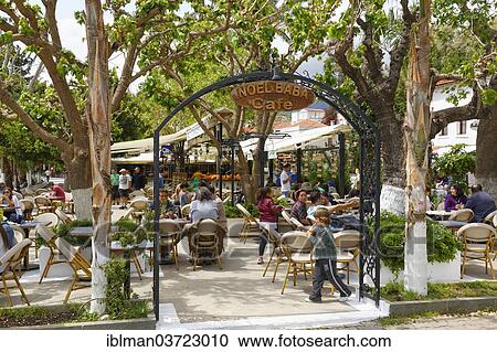 Stock Image - "Noel Baba Cafe, Kas, Lycia, Province of Antalya, Turkey, Asia". Fotosearch
