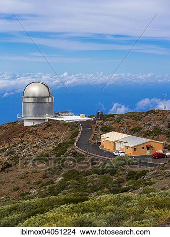 "Nordic Optical Telescope, observatory on Roque de los Muchachos above the clouds, Parque Nacional de la Caldera de Taburiente, Caldera, La Palma, Canary Islands, Spain, Europe" View Large Photo Image Picture - "Nordic Optical Telescope, observatory on Roque de los Muchachos above the clouds, Parque Nacional de la Caldera de Taburiente, Caldera, La Palma, Canary Islands, Spain, Europe". Fotosearch