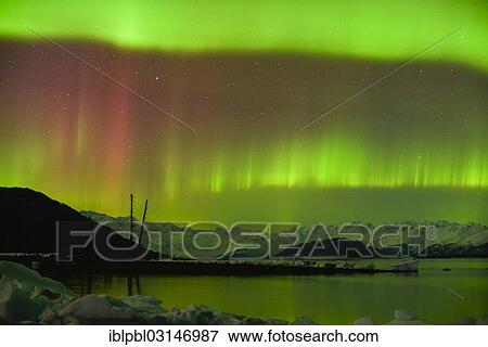 "Northern lights, Aurora Borealis, College Fijord, Prince Willam Sound, Anchorage, Alaska, United States, North America" View Large Photo Image Stock Photo - "Northern lights, Aurora Borealis, College Fijord, Prince Willam Sound, Anchorage, Alaska, United States, North America". Fotosearch