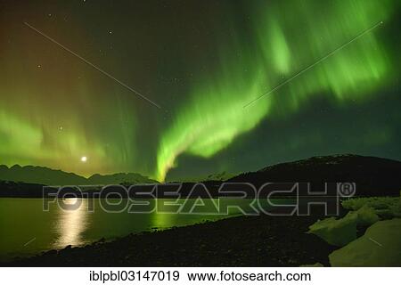 "Northern lights, Aurora Borealis, College Fjord, Prince William Sound, Anchorage, Alaska, United States, North America" View Large Photo Image Stock Photo - "Northern lights, Aurora Borealis, College Fjord, Prince William Sound, Anchorage, Alaska, United States, North America". Fotosearch