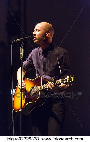 Stock Photo - "Norwegian singer Sivert Hoyem playing live in the concert hall of the KKL at the Blue Balls Festival, Lucerne, Switzerland, Europe". Fotosearch