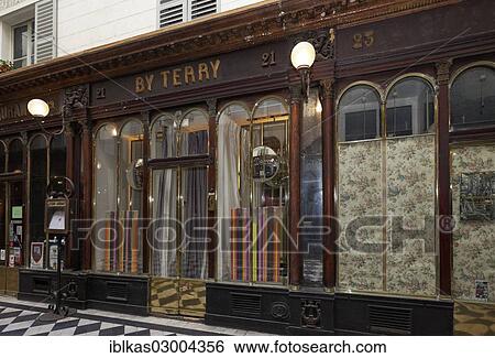 Stock Photograph - "Nostalgic shops, Galerie Vero-Dodat, a historic shopping arcade, 1st arrondissement, Paris, Ile-de-France, France, Europe". Fotosearch
