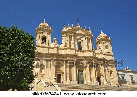 Stock Image - "Noto Cathedral, Noto, Ragusa Province, Sicily, Italy, Europe". Fotosearch