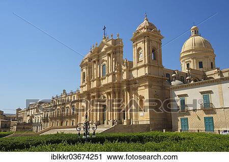 Stock Image - "Noto Cathedral, Noto, Ragusa Province, Sicily, Italy, Europe". Fotosearch