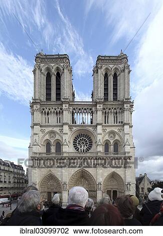 Stock Image - "Notre Dame Cathedral, Paris, France, Europe". Fotosearch