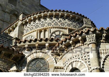 "Notre-Dame-du-Port de Clermont-Ferrand basilica, apse detail, Puy de Dome, Auvergne, France, Europe" View Large Photo Image Stock Photography - "Notre-Dame-du-Port de Clermont-Ferrand basilica, apse detail, Puy de Dome, Auvergne, France, Europe". Fotosearch