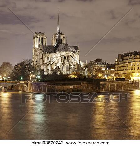 Stock Image - "Notre Dame, Paris, Ile de France, France, Europe". Fotosearch