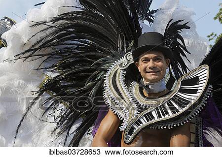"Notting Hill Carnival, costumed member of the Paraiso School of Samba on parade, Notting Hill, London, London region, England, United Kingdom, Europe" View Large Photo Image Stock Image - "Notting Hill Carnival, costumed member of the Paraiso School of Samba on parade, Notting Hill, London, London region, England, United Kingdom, Europe". Fotosearch
