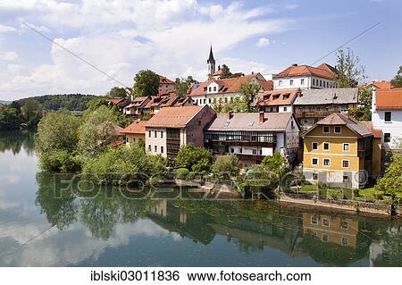 "Novo Mesto, picturesque district of Breg on the Krka River, Novo Mesto, Slovenia, Europe" View Large Photo Image Stock Photograph - "Novo Mesto, picturesque district of Breg on the Krka River, Novo Mesto, Slovenia, Europe". Fotosearch