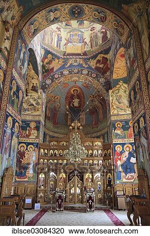 Stock Image - "Nunnery of Saon, Manastirea Saon, near Tulcea, Saon, Tulcea, Dobrudscha, Romania, Europe". Fotosearch