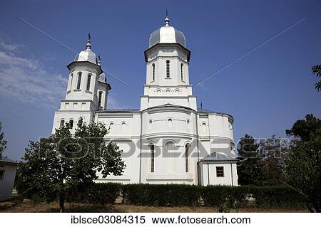 Stock Photography - "Nunnery of Saon, Manastirea Saon, near Tulcea, Saon, Tulcea, Dobrudscha, Romania, Europe". Fotosearch
