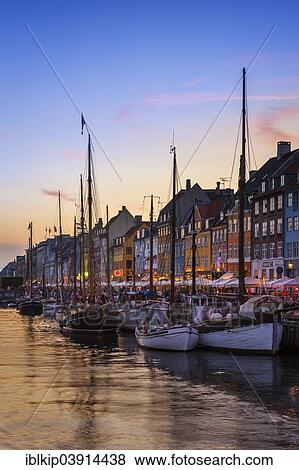 "Nyhavn Canal in the evening, Nyhavn, Copenhagen, Denmark, Europe" View Large Photo Image Stock Photo - "Nyhavn Canal in the evening, Nyhavn, Copenhagen, Denmark, Europe". Fotosearch