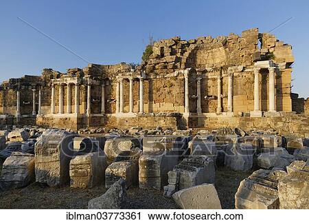 "Nymphaeum, ancient city of Side, Pamphylia, Antalya Province, Turkey, Asia" View Large Photo Image Stock Image - "Nymphaeum, ancient city of Side, Pamphylia, Antalya Province, Turkey, Asia". Fotosearch