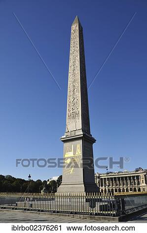 Stock Image - "Obelisk of Luxor, Place de la Concorde, Paris, France, Europe". Fotosearch