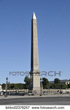 Stock Photo - "Obelisk of Luxor, Place de la Concorde, Paris, France, Europe". Fotosearch