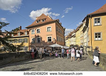 Picture - "Obere Brucke or upper bridge, UNESCO World Heritage Site, Bamberg, Bavaria, Germany, Europe". Fotosearch