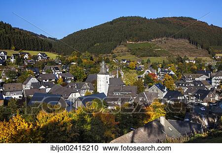 Oberkirchen, a district of the town of Schmallenberg, Hochsauerlandkreis district, Sauerland, North Rhine-Westphalia, Germany, Europe View Large Photo Image Stock Image - Oberkirchen, a district of the town of Schmallenberg, Hochsauerlandkreis district, Sauerland, North Rhine-Westphalia, Germany, Europe. Fotosearch