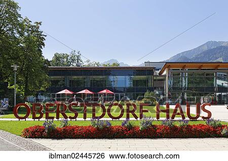 "Oberstdorf Haus spa centre in Kurgarten spa gardens, Oberstdorf, Upper Allgaeu, Allgaeu, Swabia, Bavaria, Germany, Europe, PublicGround, Europe" View Large Photo Image Stock Photograph - "Oberstdorf Haus spa centre in Kurgarten spa gardens, Oberstdorf, Upper Allgaeu, Allgaeu, Swabia, Bavaria, Germany, Europe, PublicGround, Europe". Fotosearch