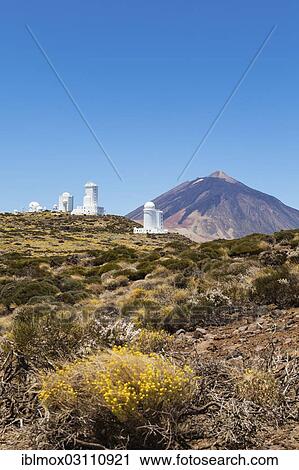 "Observatorio del Teide, observatory in the Teide National Park, UNESCO World Heritage Site, Mount Teide volcano at back, Teide-National Park, Aguamansa, Tenerife, Canary Islands, Spain, Europe" View Large Photo Image Stock Image - "Observatorio del Teide, observatory in the Teide National Park, UNESCO World Heritage Site, Mount Teide volcano at back, Teide-National Park, Aguamansa, Tenerife, Canary Islands, Spain, Europe". Fotosearch