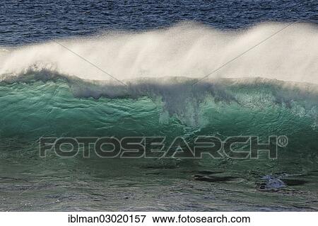 Stock Photo - "Ocean wave, surf, La Puntilla, Valle Gran Rey, La Gomera, Canary Islands, Spain, Europe". Fotosearch