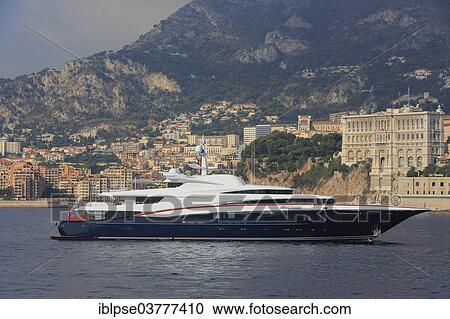 "Oceanco motor yacht, Anastasia, crossing in front of Monaco, Oceanographic Museum on the right, Principality of Monaco, Mediterranean Sea" View Large Photo Image Stock Image - "Oceanco motor yacht, Anastasia, crossing in front of Monaco, Oceanographic Museum on the right, Principality of Monaco, Mediterranean Sea". Fotosearch