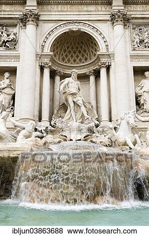 "Oceanus by Pietro Bracci, Trevi Fountain, Fontana di Trevi, designed by Nicola Salvi, built 1732-1762, late Baroque, Rome, Lazio, Italy, Europe" View Large Photo Image Stock Photo - "Oceanus by Pietro Bracci, Trevi Fountain, Fontana di Trevi, designed by Nicola Salvi, built 1732-1762, late Baroque, Rome, Lazio, Italy, Europe". Fotosearch