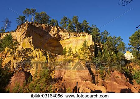 "Ocres, ochre rocks, Roussillon, Provence, Region Provence-Alpes-Cote d? ÇÖAzur, France, Europe" View Large Photo Image Stock Photograph - "Ocres, ochre rocks, Roussillon, Provence, Region Provence-Alpes-Cote d? ÇÖAzur, France, Europe". Fotosearch