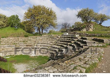 Stock Image - "Odeion, Troy, Canakkale Province, Marmara Region, Turkey, Asia". Fotosearch