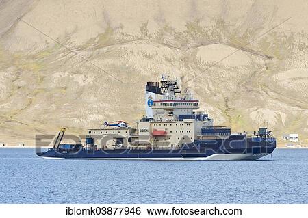 "Oden, Swedish research vessel and icebreaker, Isfjorden, Longyearbyen, Spitsbergen Island, Svalbard Archipelago, Svalbard and Jan Mayen, Norway, Europe" View Large Photo Image Stock Photograph - "Oden, Swedish research vessel and icebreaker, Isfjorden, Longyearbyen, Spitsbergen Island, Svalbard Archipelago, Svalbard and Jan Mayen, Norway, Europe". Fotosearch